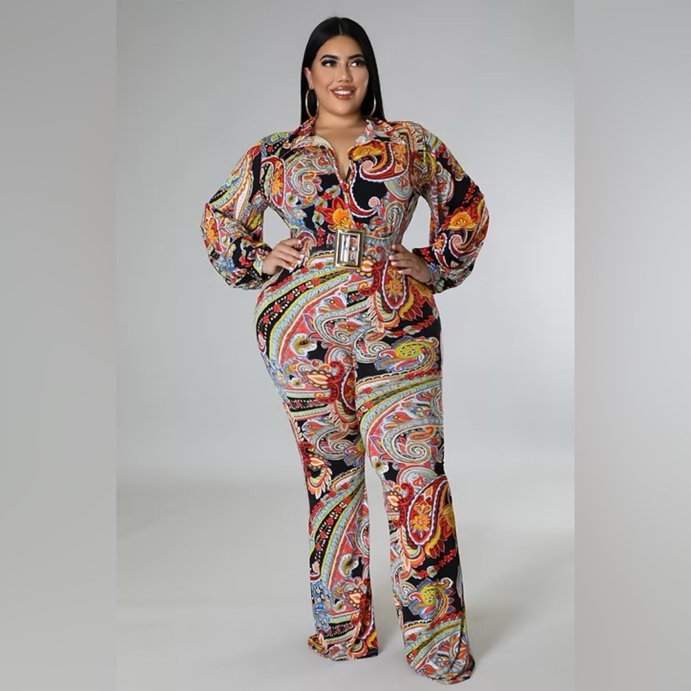 Colorful Paisley Jumpsuit